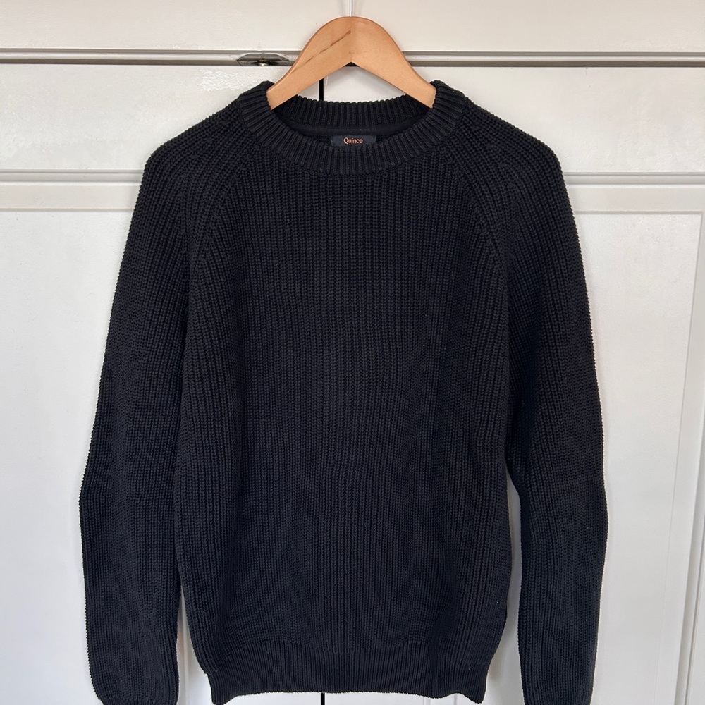 Quince Men's Crewneck Sweater in Black L